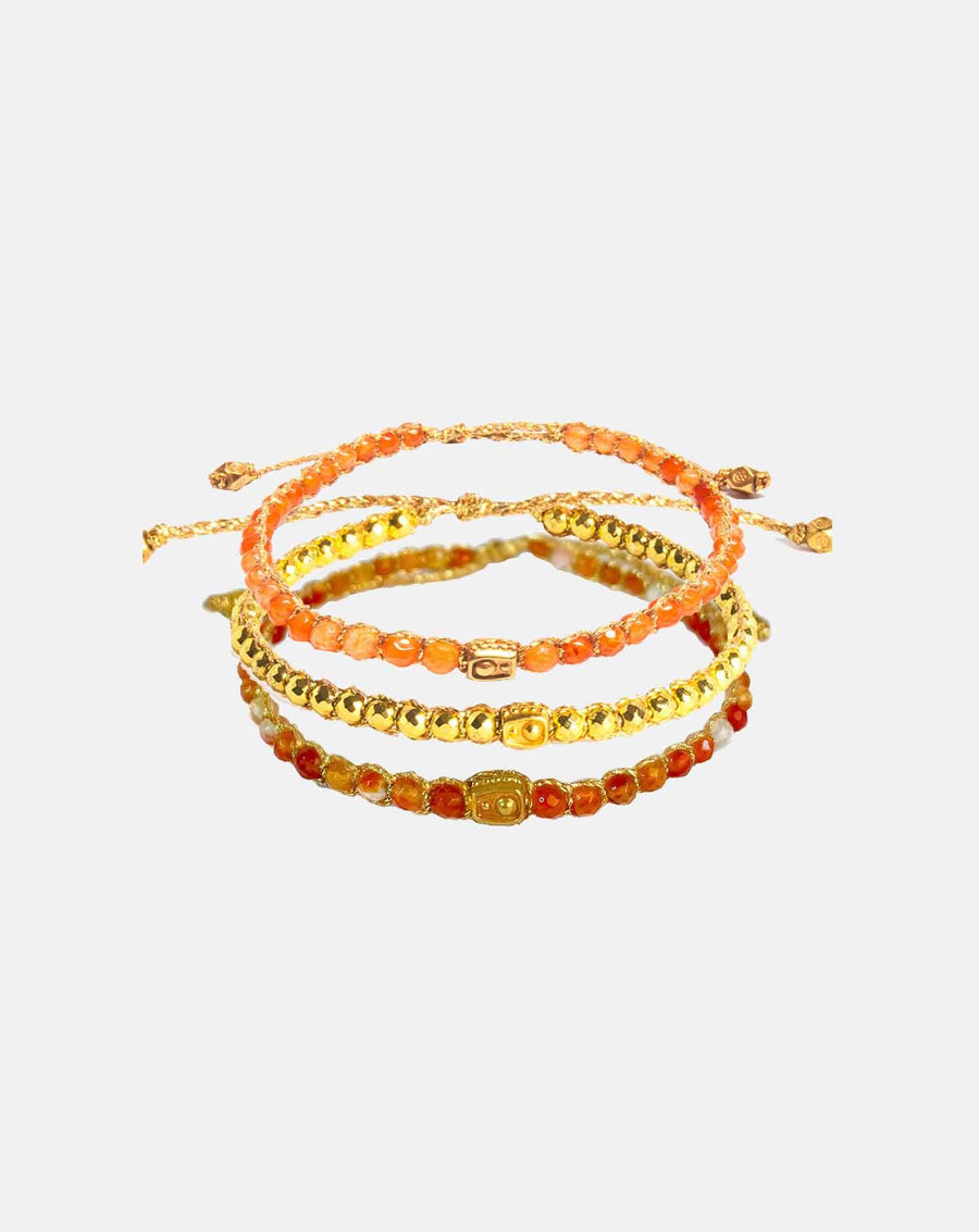 Sacrum Chakra Stack Bracelets | Gold