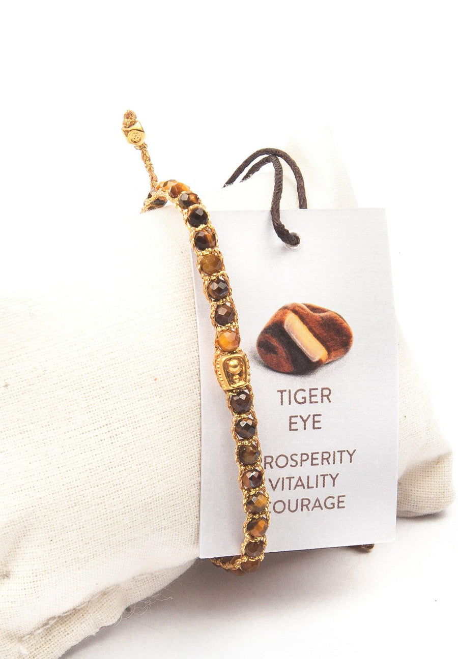Tiger Eye Bracelet | Gold - Samapura Jewelry