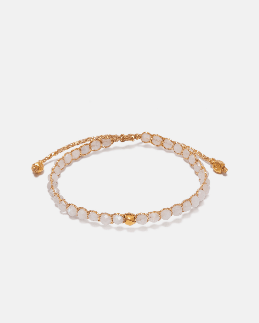 Moonstone Kids Nugget Bracelet | Gold - Samapura Jewelry