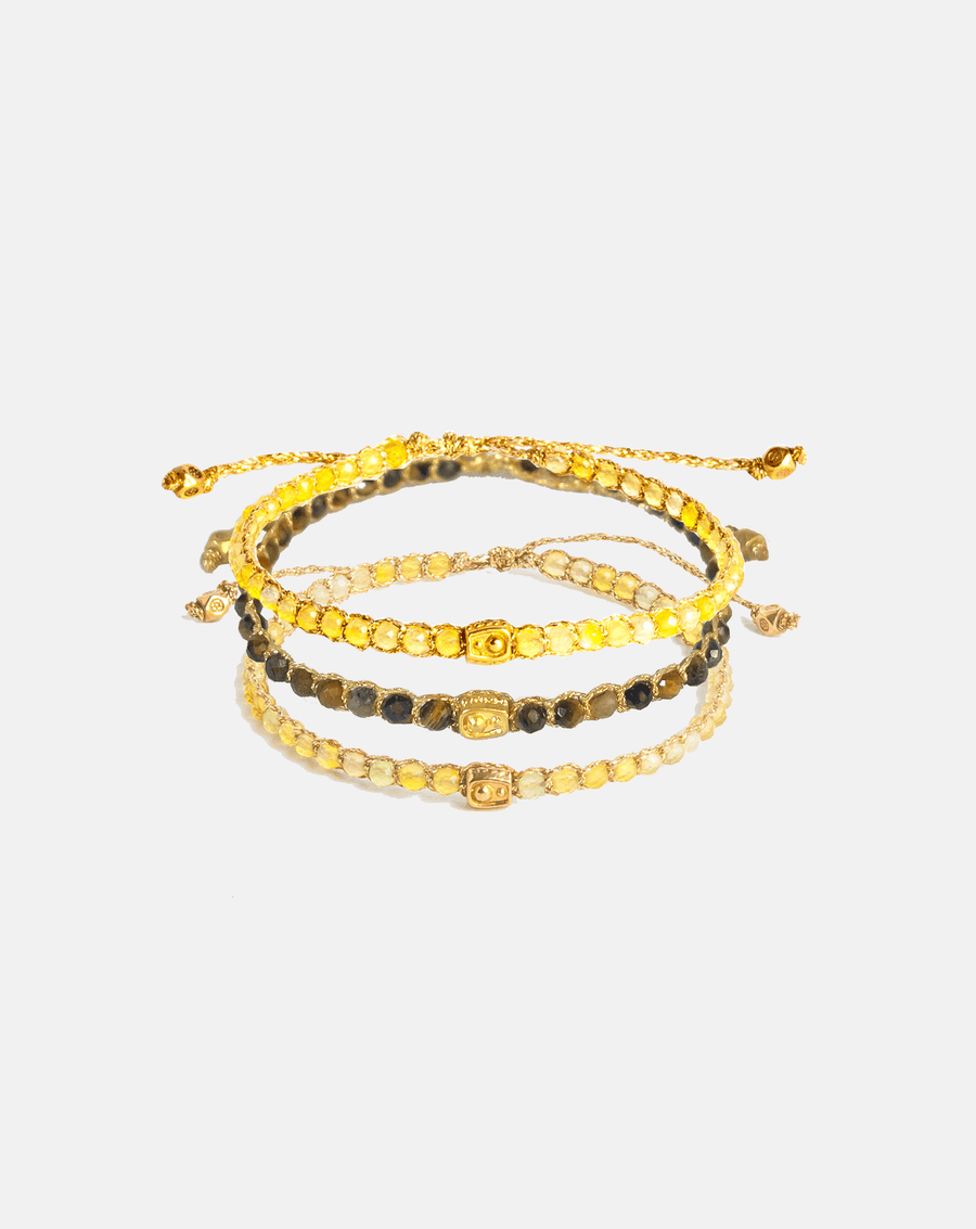 Solar Chakra Stack Bracelets | Gold - Samapura Jewelry