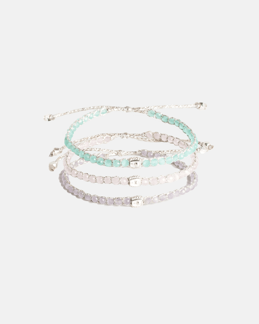 Summer Stack Bracelets | Silver
