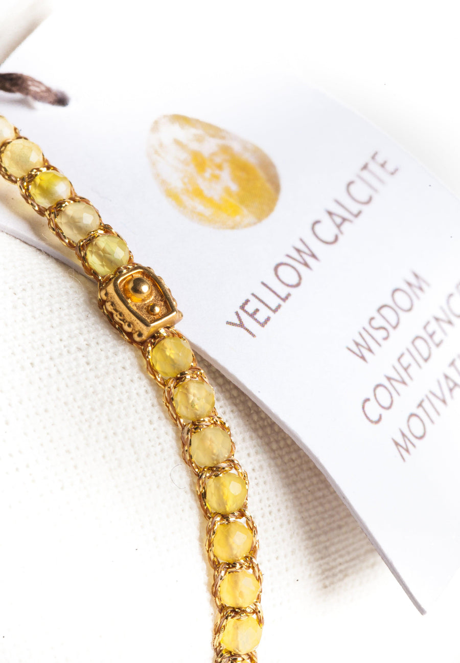 Yellow Calcite Bracelet | Gold