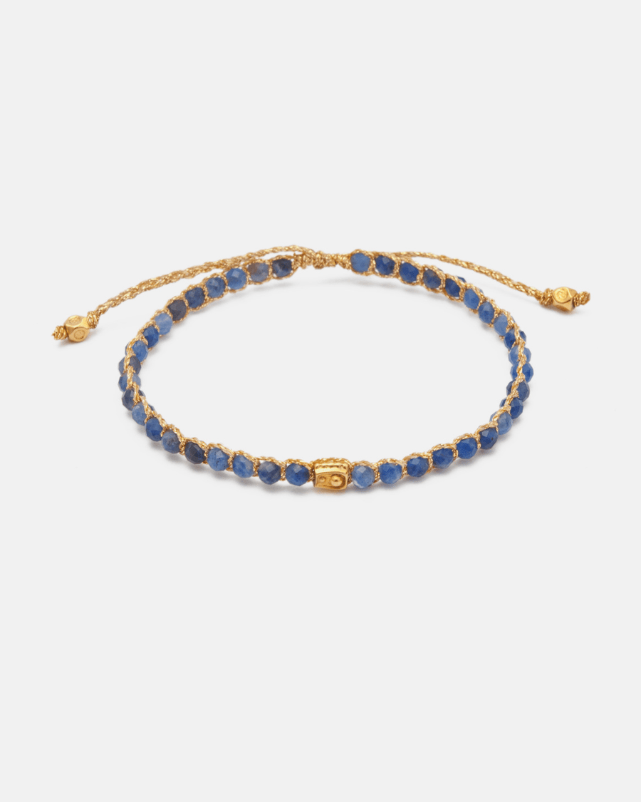 Blue Sodalite Bracelet | Gold