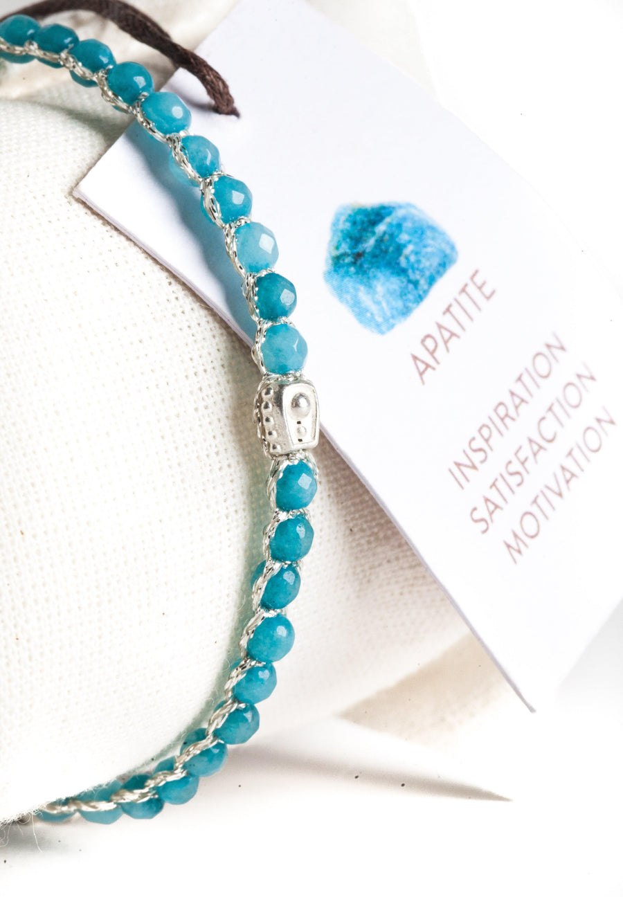 Apatite Bracelet | Silver - Samapura Jewelry