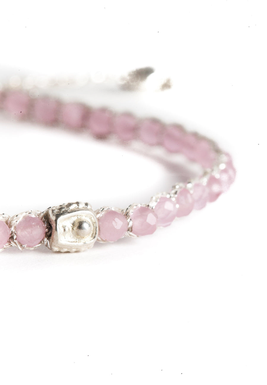 Pink Tourmaline Bracelet from Mozambique | Silver