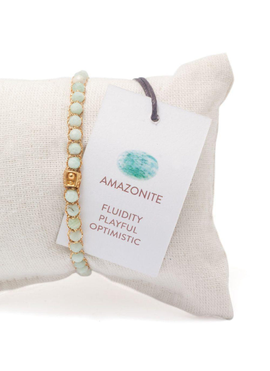 Amazonite from Brazil Bracelet | Gold