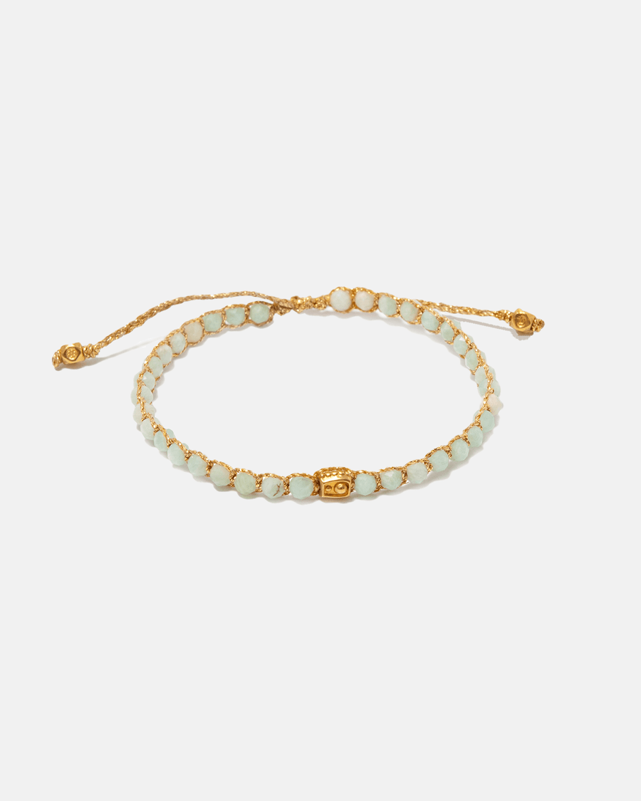 Amazonite from Brazil Bracelet | Gold