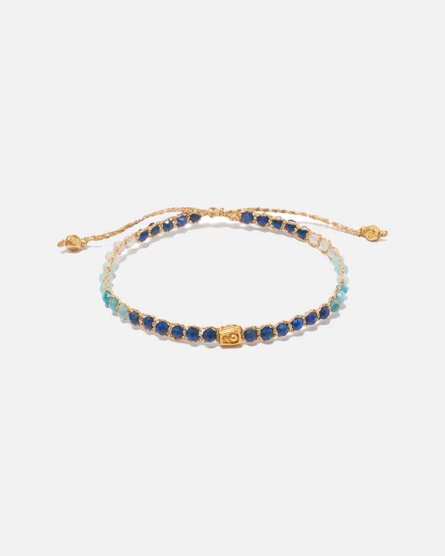 Ombre Bali Blue River Bracelet | Gold