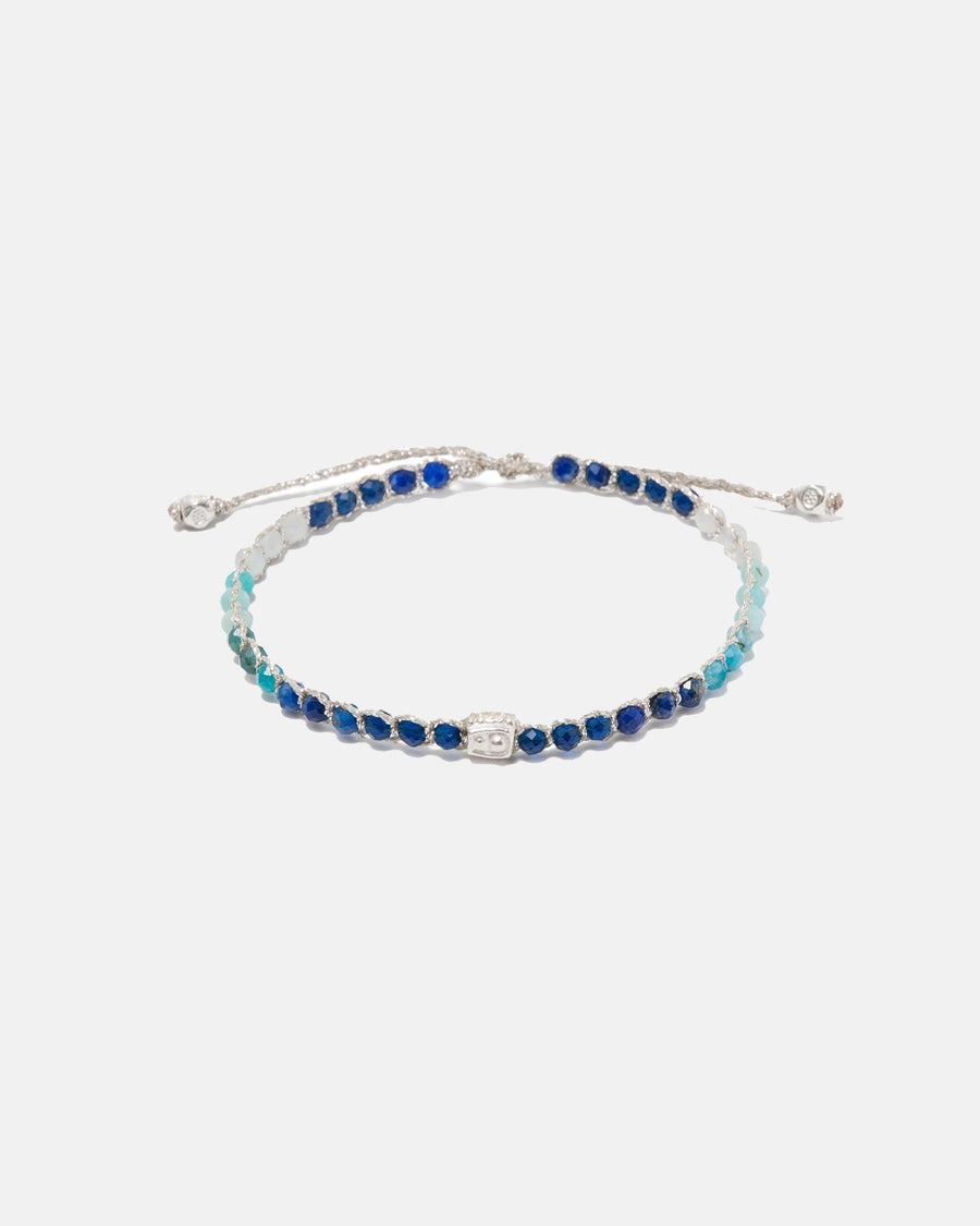 Ombre Bali Blue River Bracelet | Silver