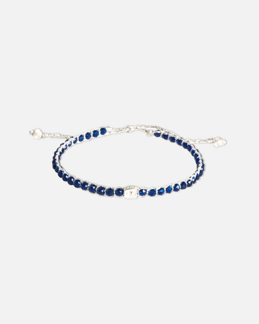 Blue Spinel Bracelet | Silver - Samapura Jewelry