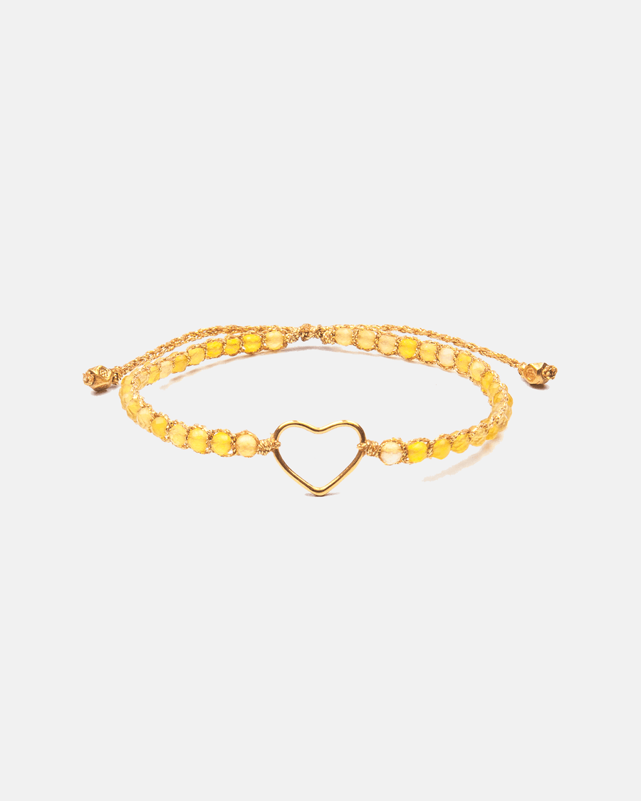 Citrine Bracelet Heart | Gold - Samapura Jewelry