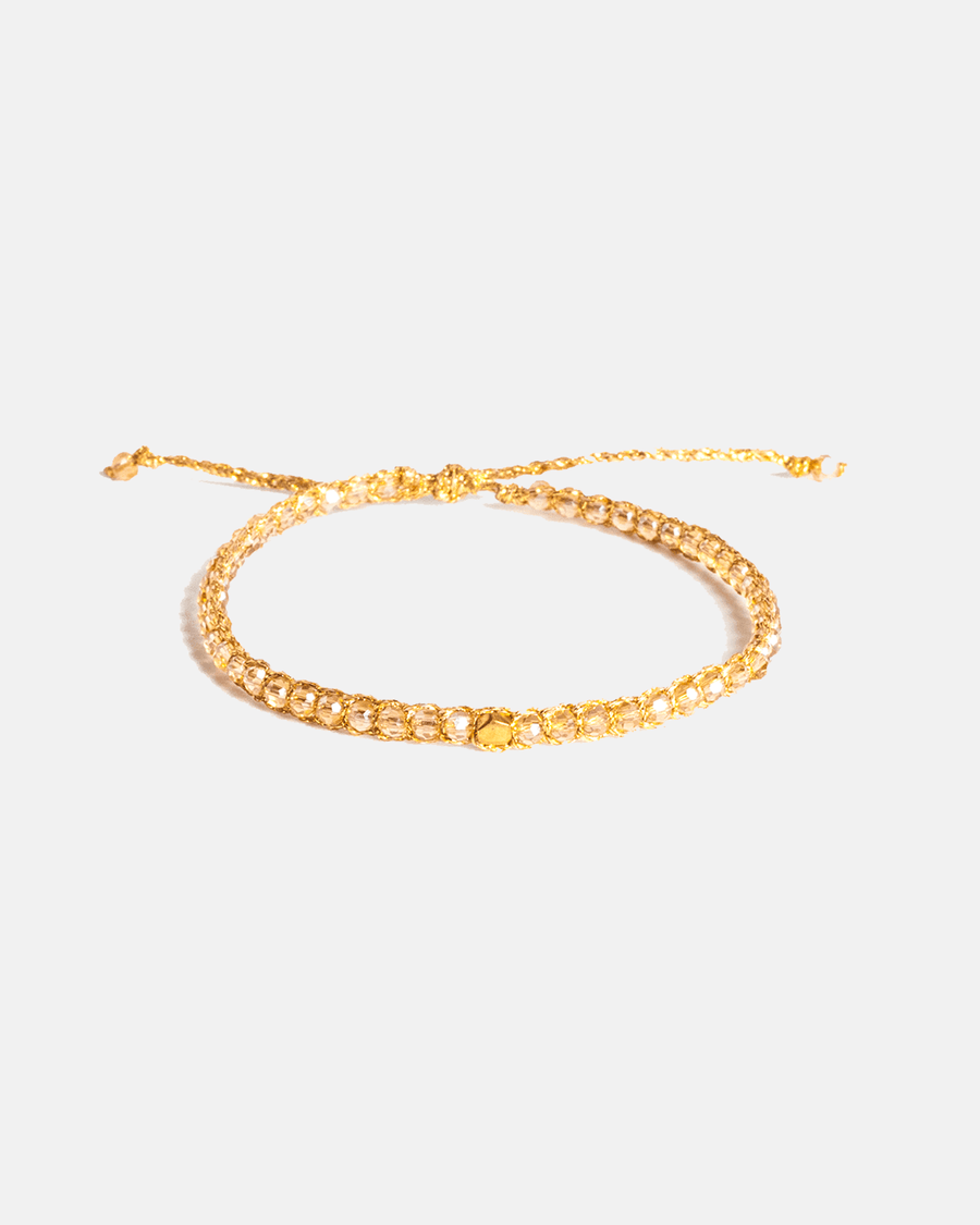Crystal Light Nugget Bracelet | Gold - Samapura Jewelry