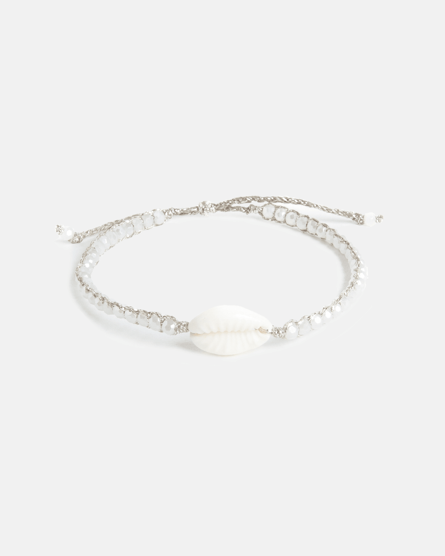 Crystal Rainbow Shell Bracelet | Silver - Samapura Jewelry