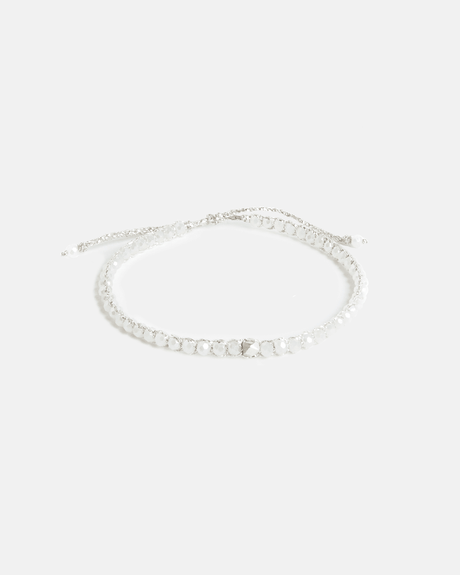 Crystal Rainbow Nugget Bracelet | Silver - Samapura Jewelry
