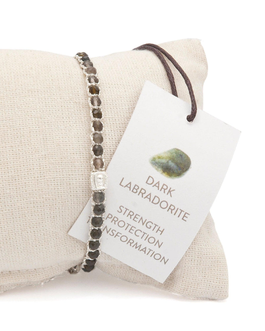 Dark Labradorite Bracelet | Silver - Samapura Jewelry