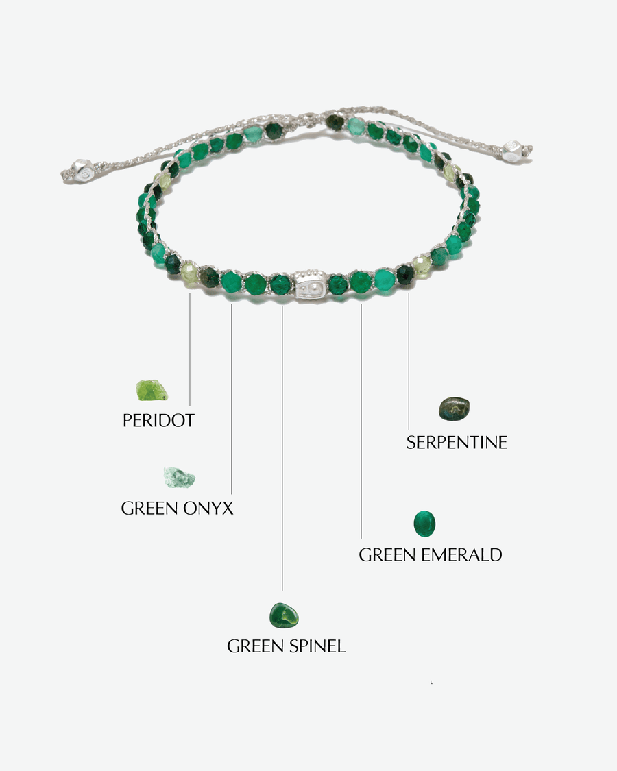 Ombre Green Glow Bracelet | Silver