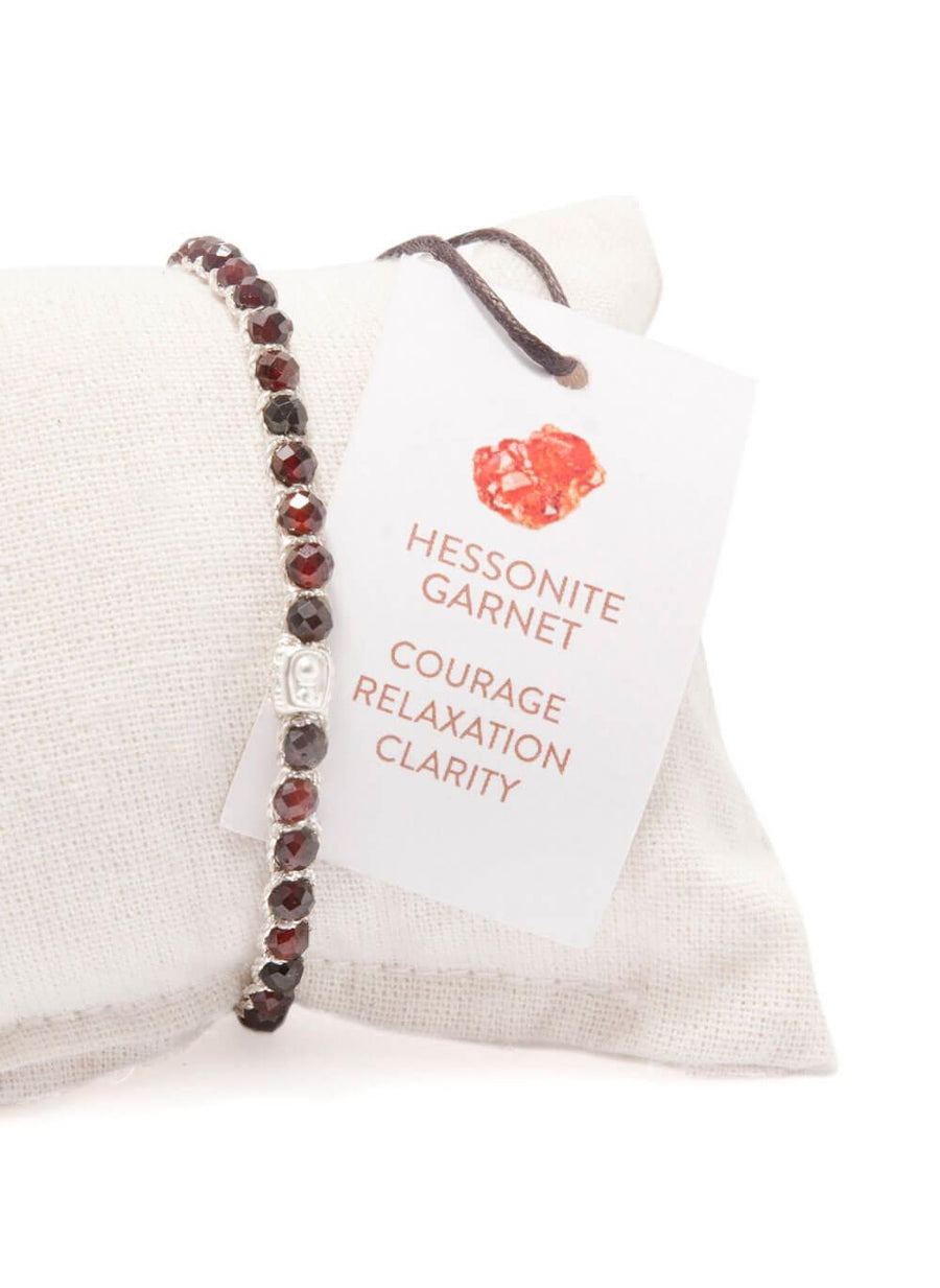 Hessonite Garnet Bracelet | Silver - Samapura Jewelry