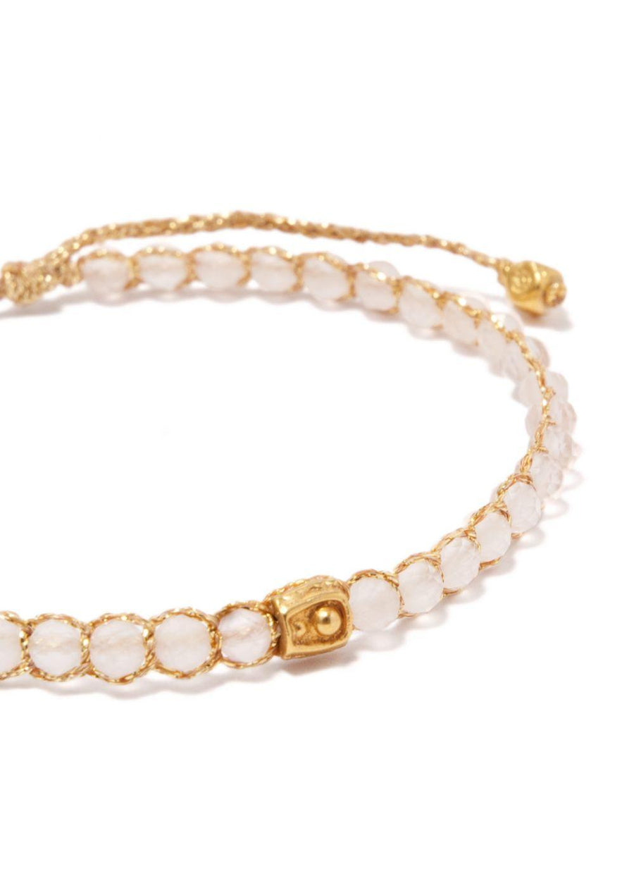 Rose Quartz Bracelet | Gold - Samapura Jewelry