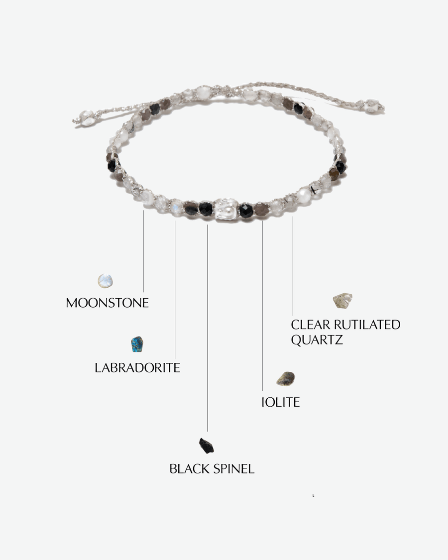 Ombre Moon Rock Bracelet | Silver - Samapura Jewelry