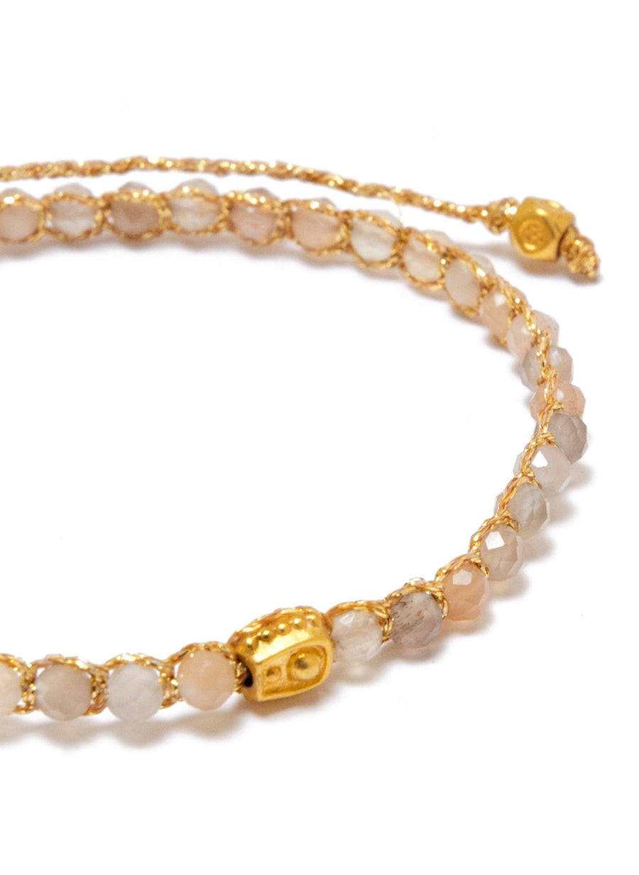 Peach Moonstone Bracelet | Gold - Samapura Jewelry