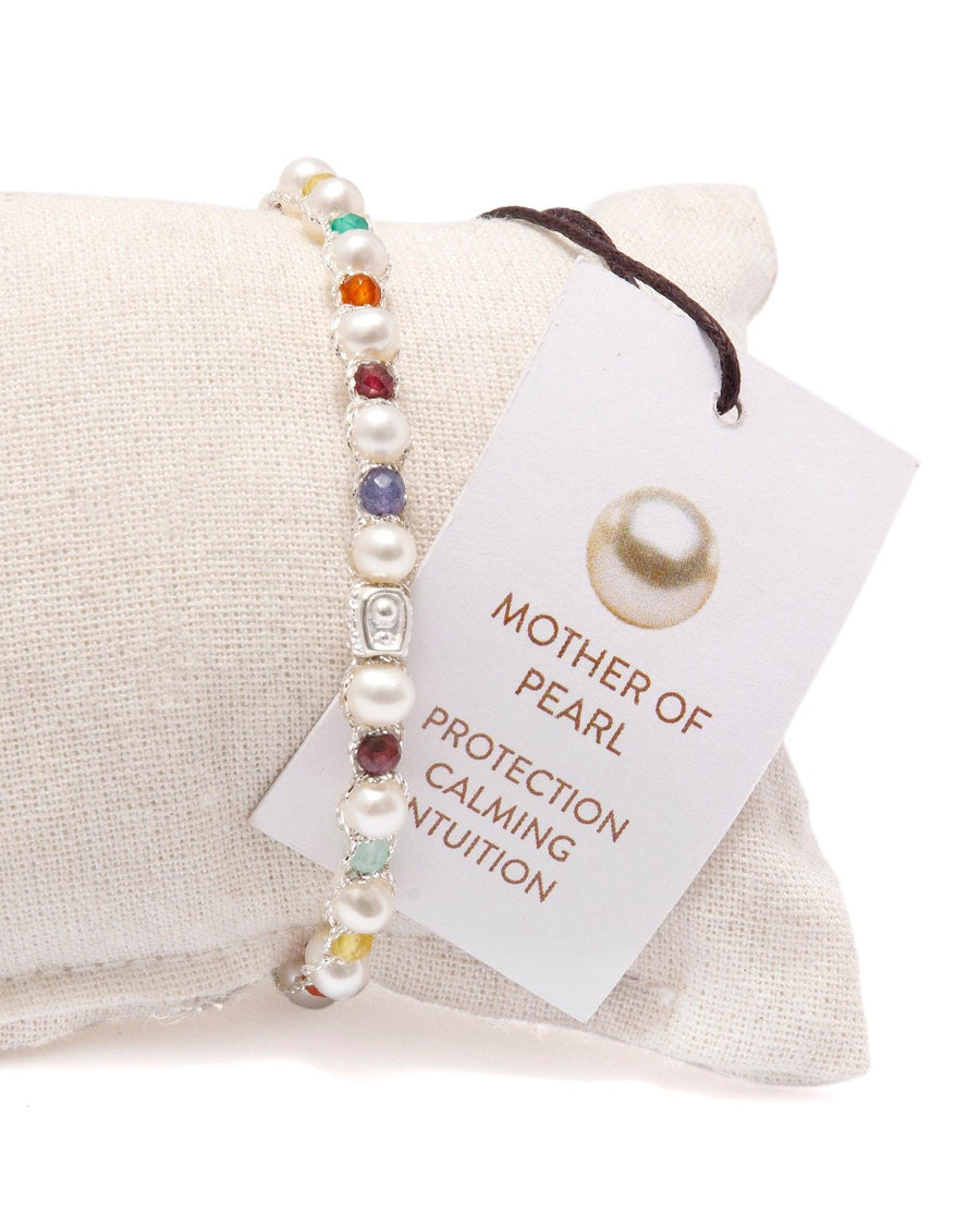 Pearl & Gemstone Bracelet | Silver