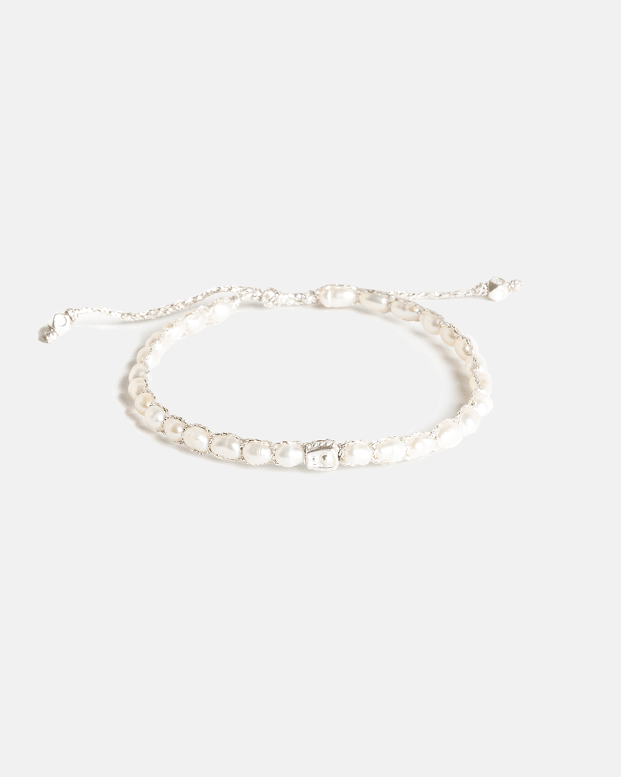 Fresh Water Pearl Oval Bracelet | Silver - Samapura Jewelry