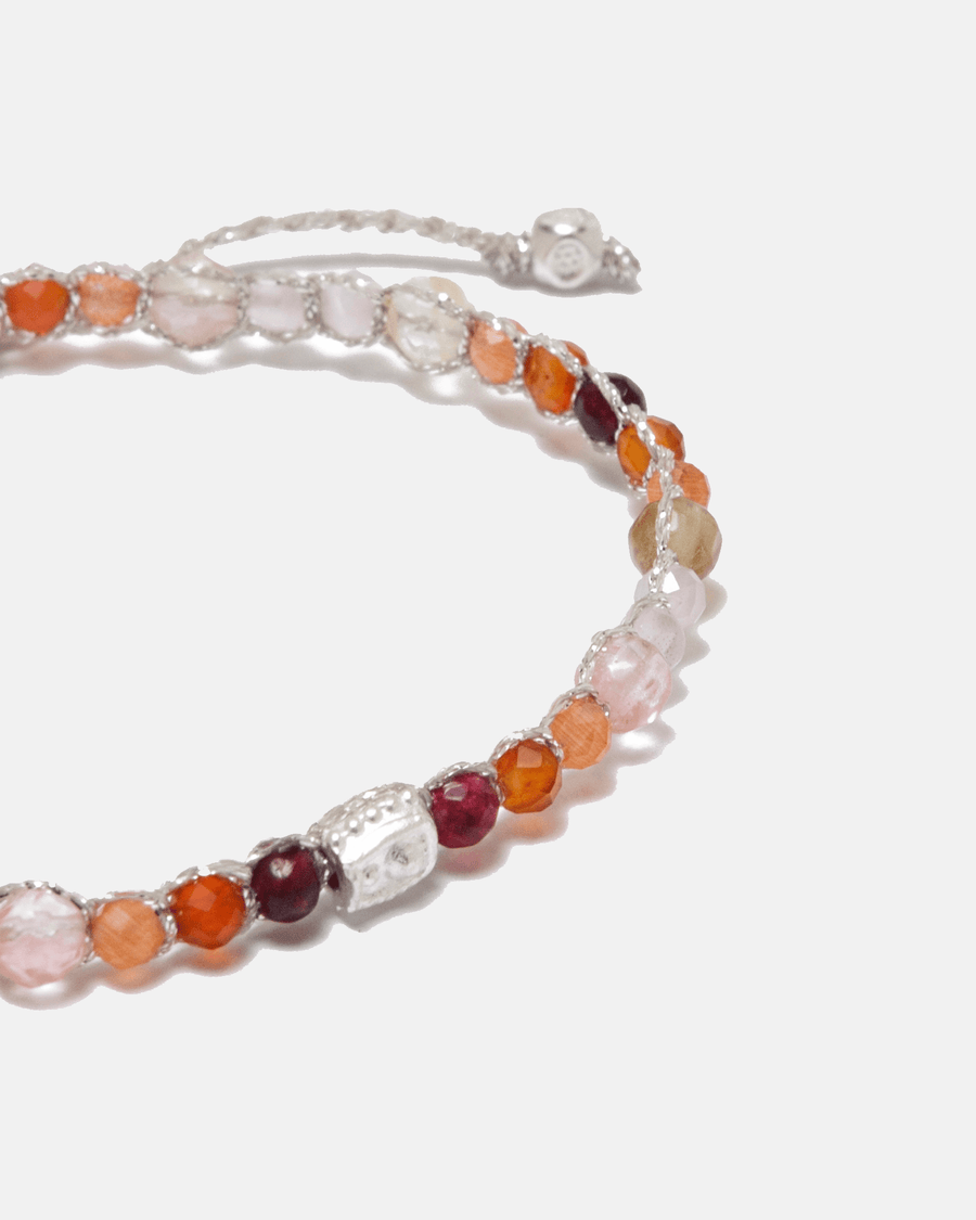 Ombre Pink Candy Bracelet | Silver - Samapura Jewelry