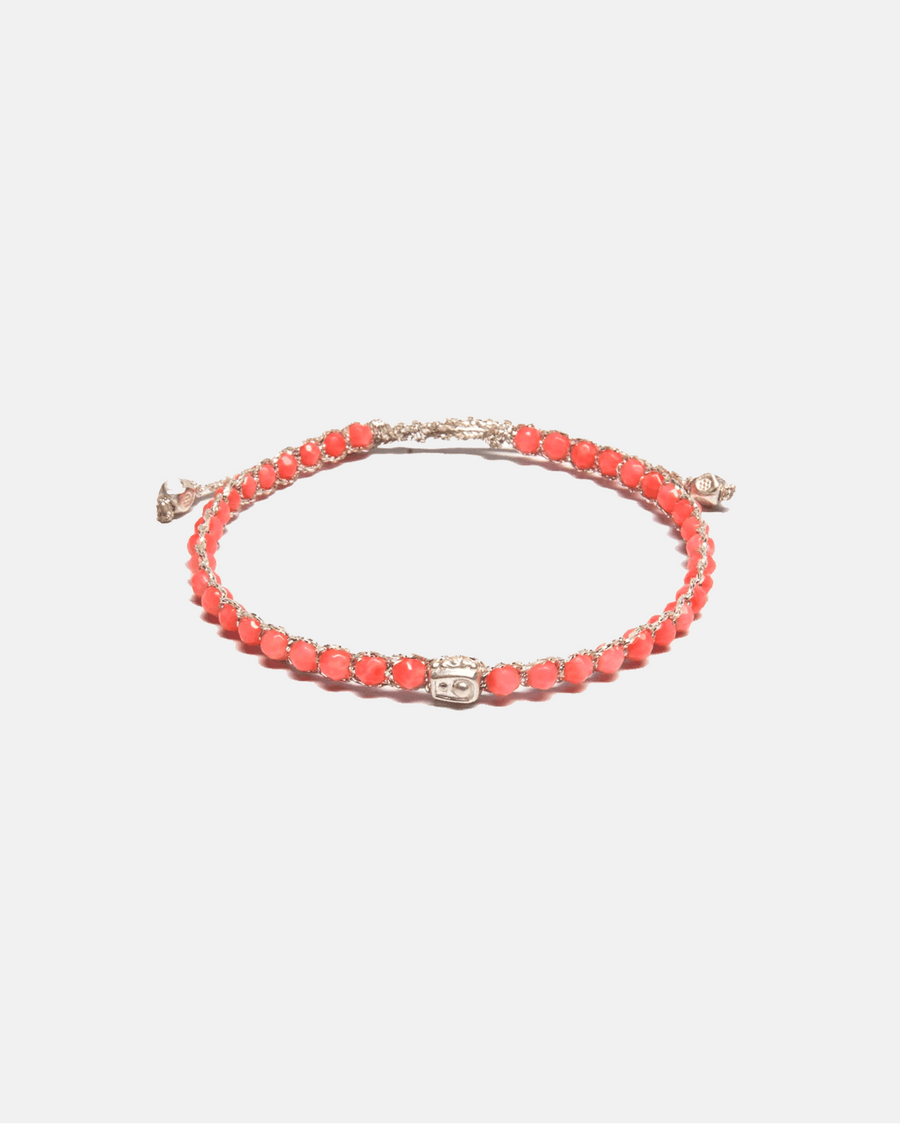 Pink Coral Bracelet | Silver