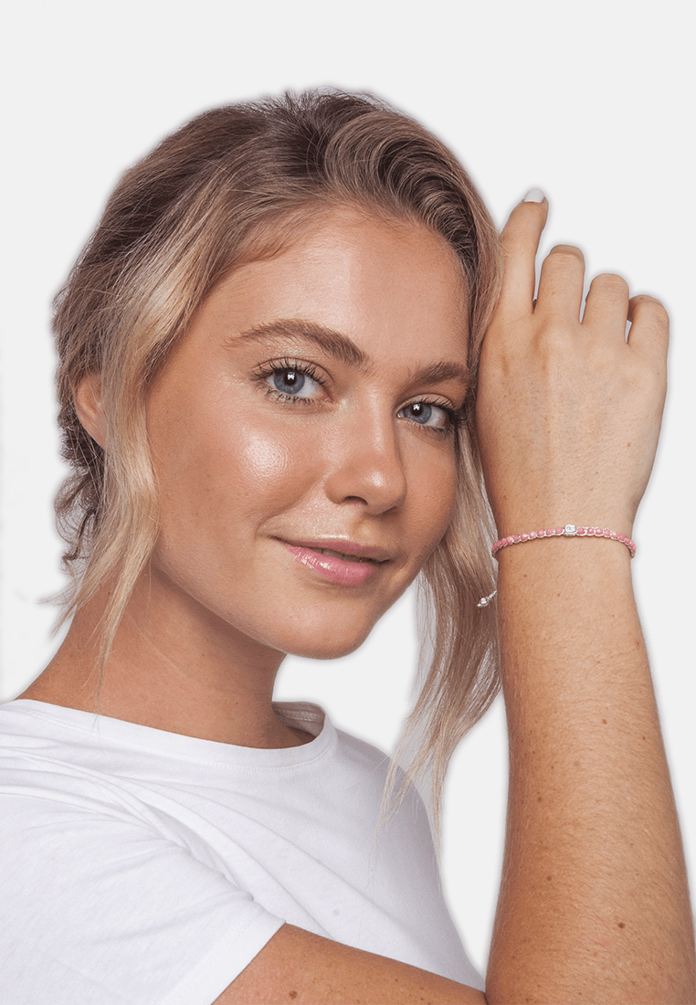 Pink Coral Bracelet | Silver