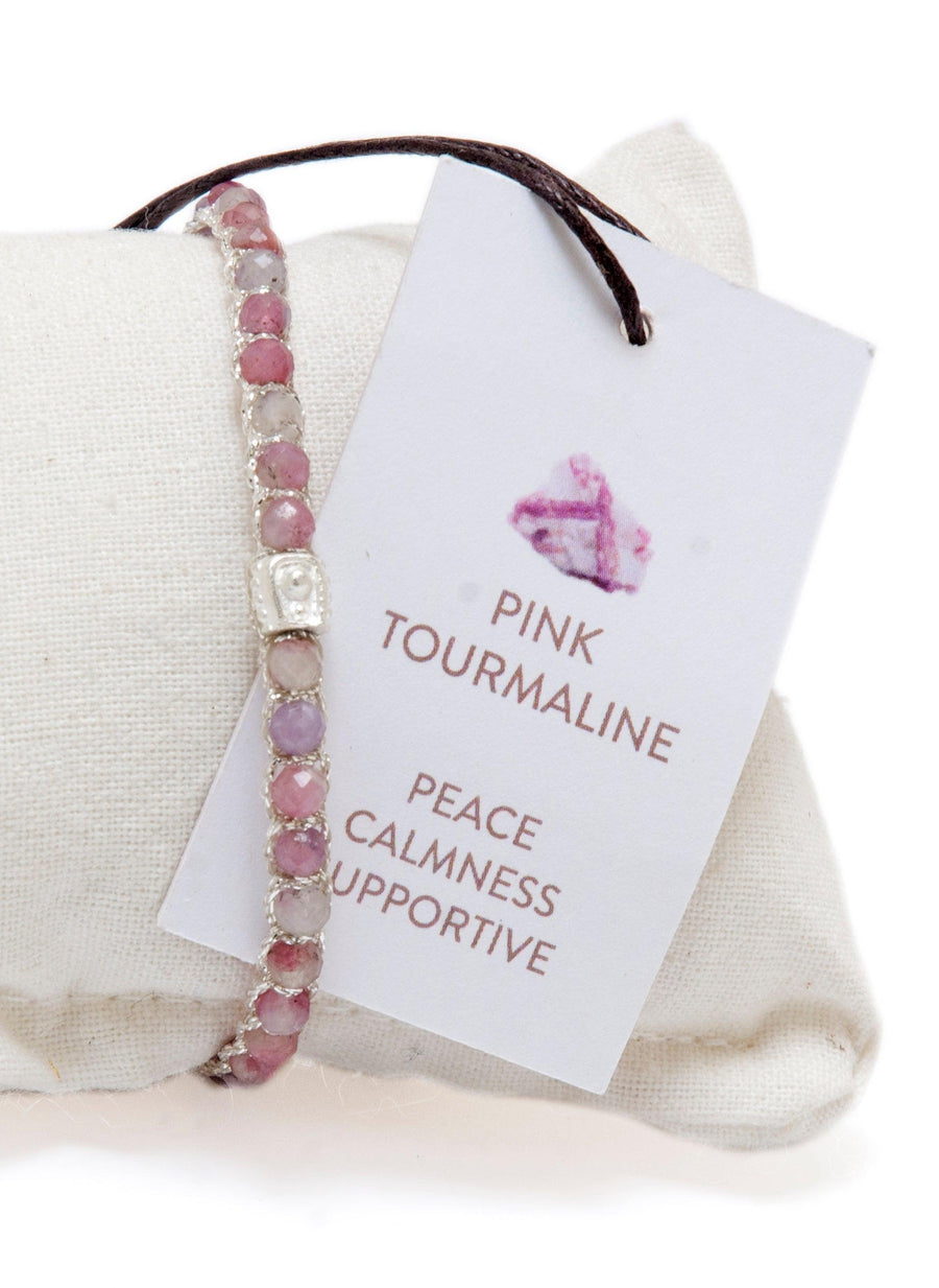 Pink Tourmaline Bracelet from Sri Lanka | Silver - Samapura Jewelry