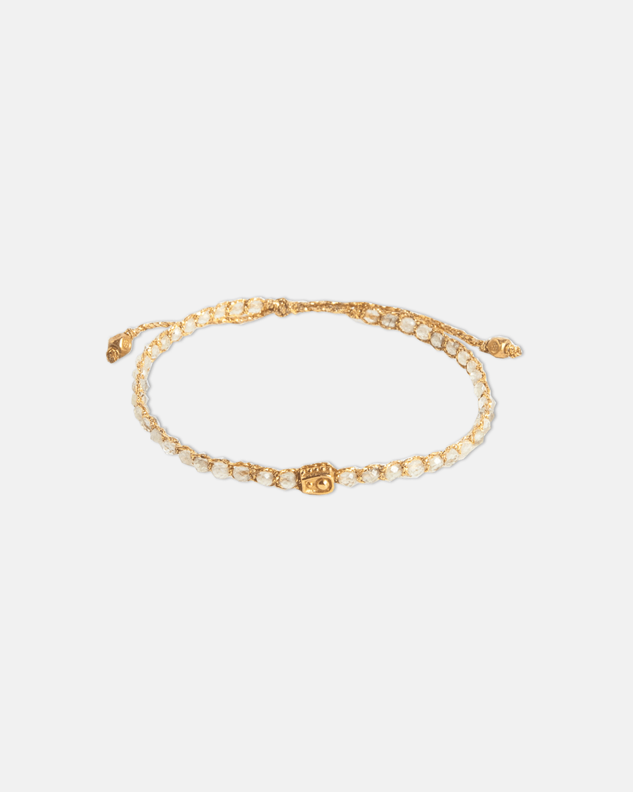 Prehnite Bracelet | Gold - Samapura Jewelry