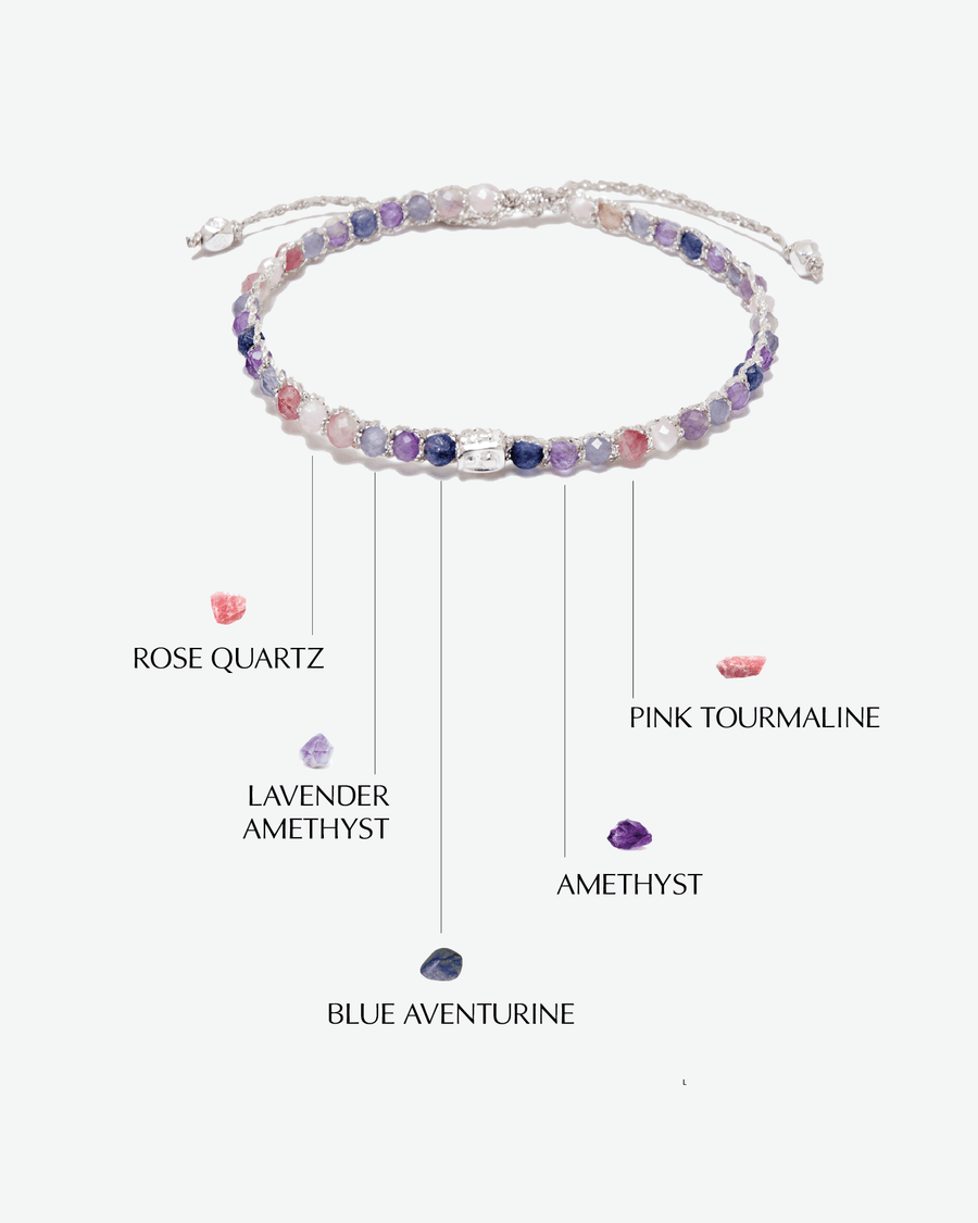 Ombre Purple Rain Bracelet | Silver - Samapura Jewelry