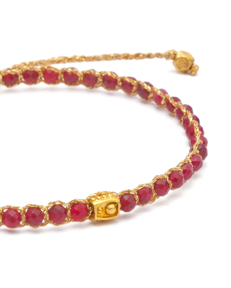 Red Aventurine Bracelet | Gold - Samapura Jewelry