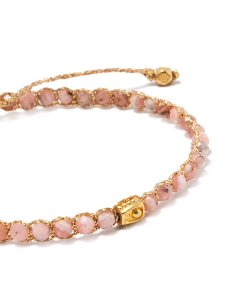 Rhodochrosite Bracelet | Gold - Samapura Jewelry
