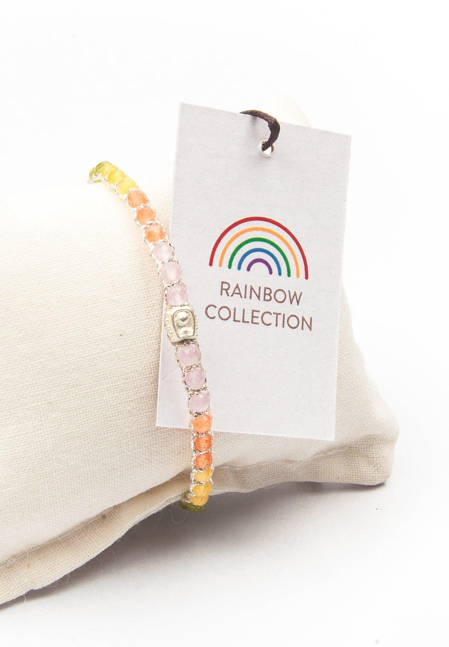 Rainbow Pastel Bracelet | Silver - Samapura Jewelry
