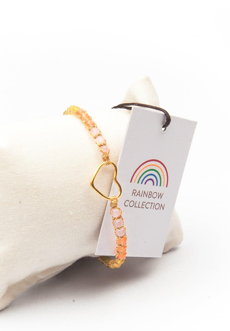 Rainbow Pastel Bracelet | Heart - Samapura Jewelry