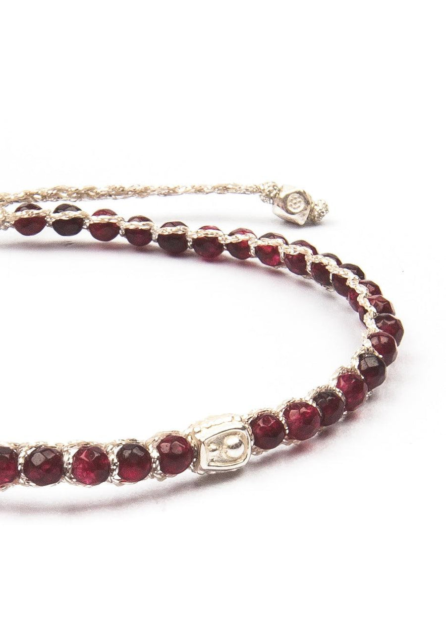 Red Aventurine Bracelet | Silver - Samapura Jewelry