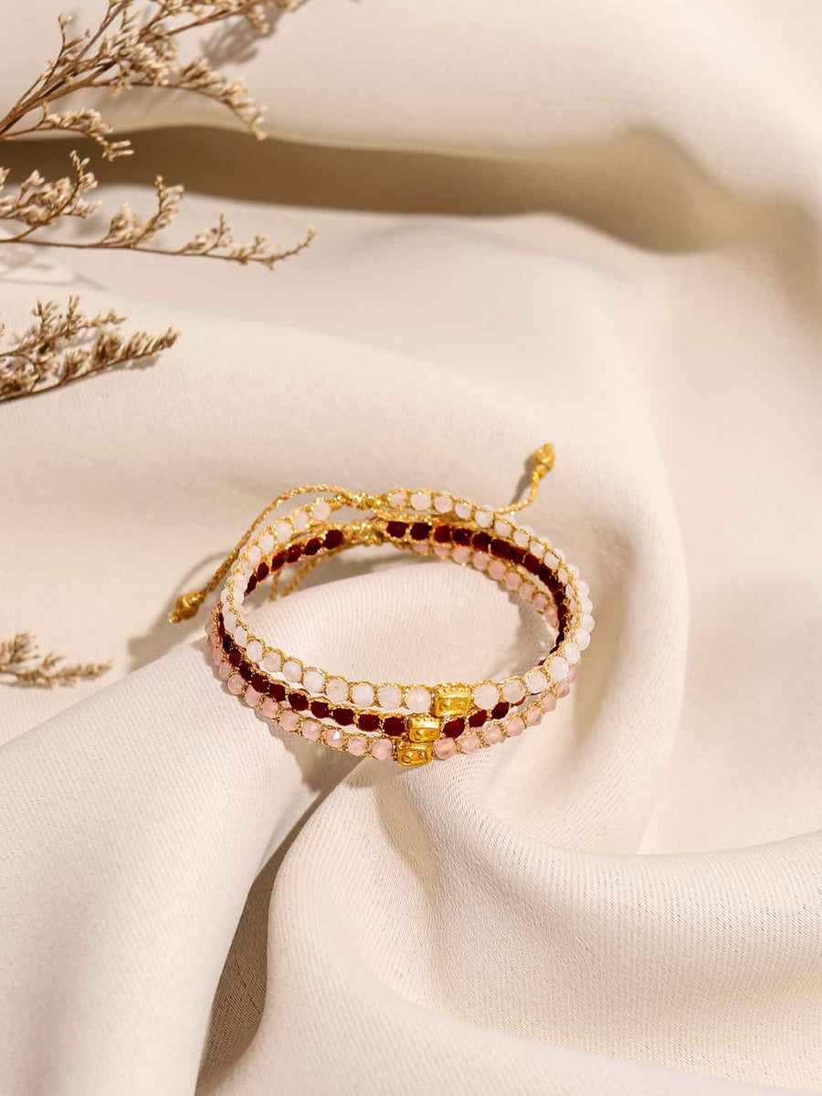 Valentine Stack Bracelets | Gold - Samapura Jewelry