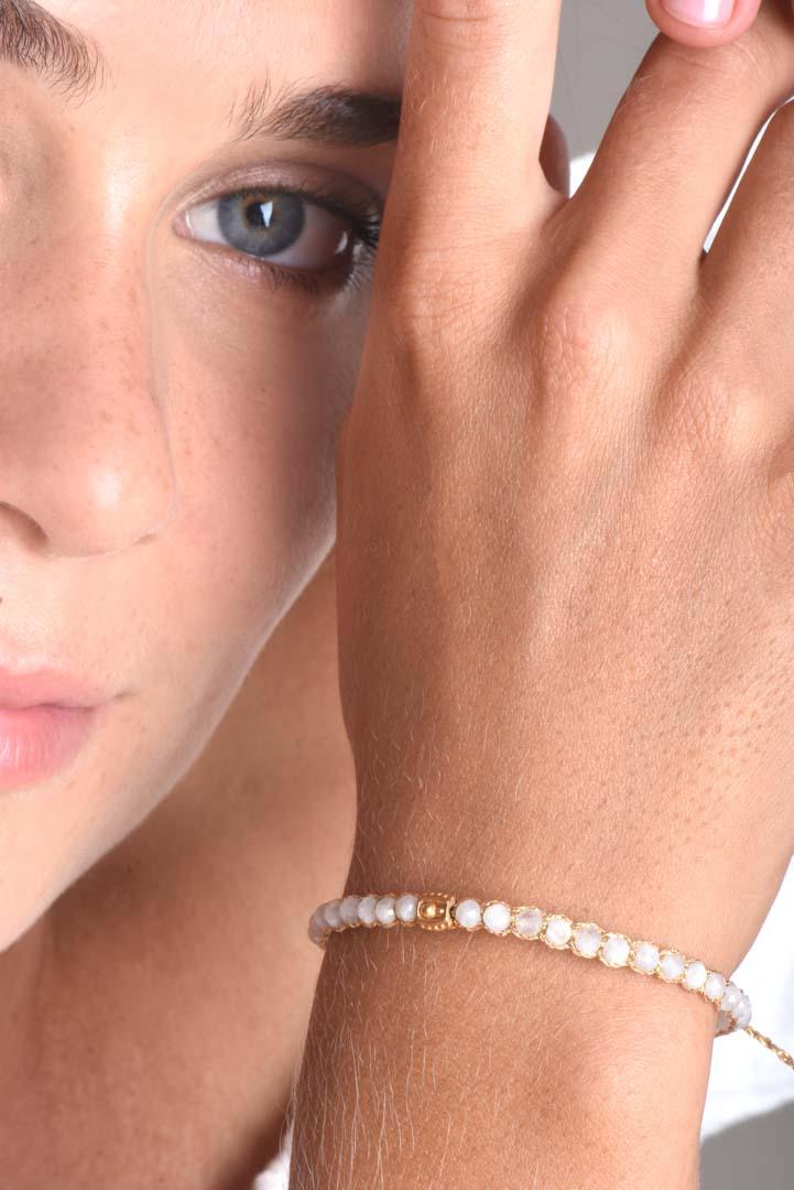 Moonstone Bracelet | Gold - Samapura Jewelry