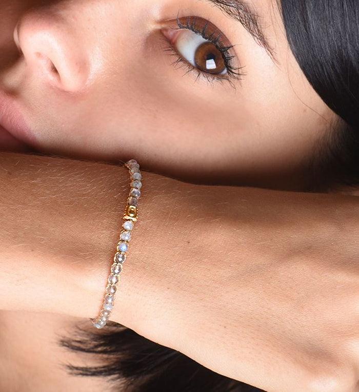 Labradorite Bracelet | Gold - Samapura Jewelry