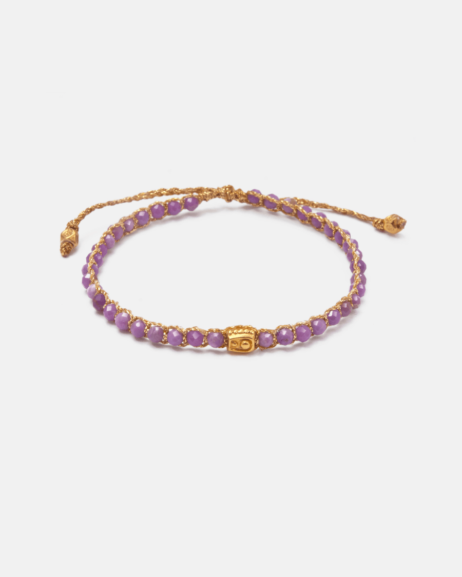 Charoite Bracelet | Gold - Samapura Jewelry