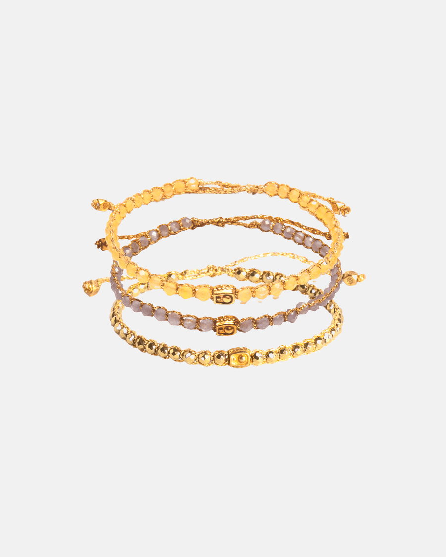 Leo Stack Bracelets | Gold - Samapura Jewelry